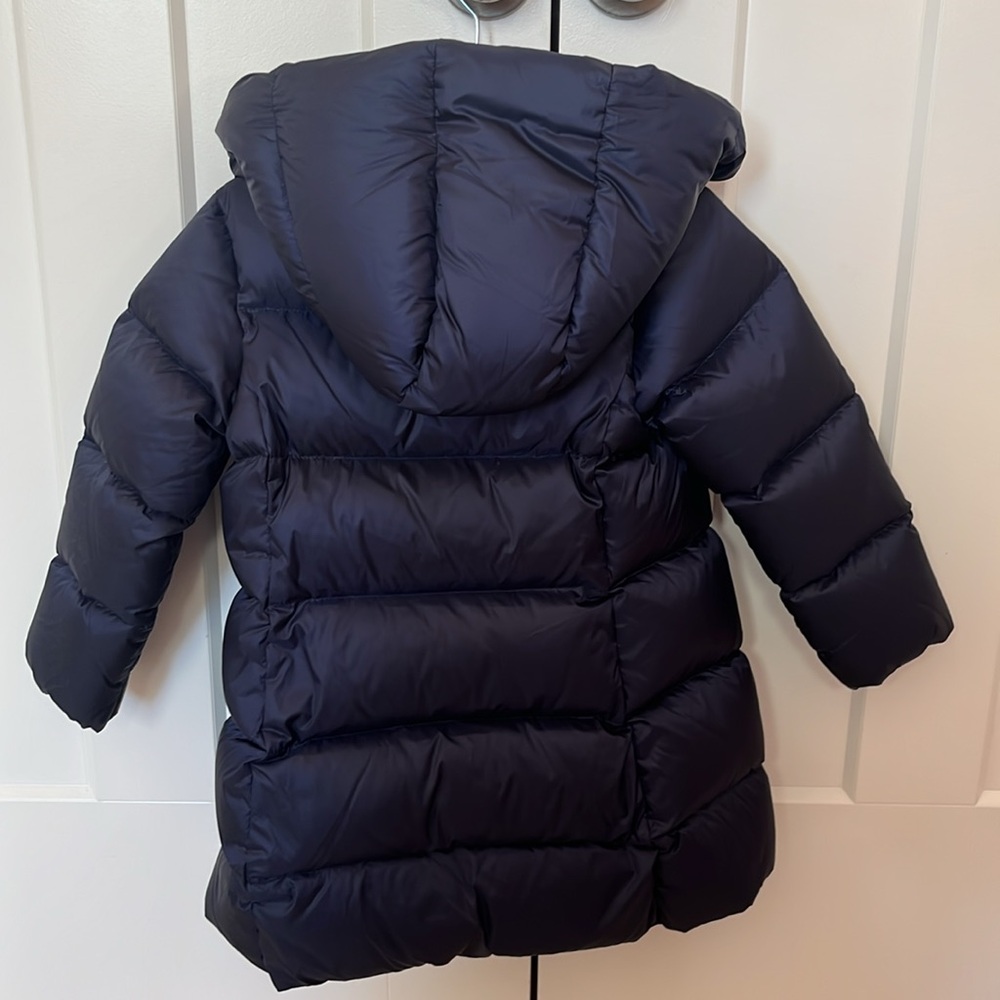 POLO RALPH LAUREN Navy Quilted Long Jacket with Hood. Size 4/4T - Picture 3 of 3